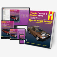 Toyota Corolla & Holden Nova (85-92) Haynes Repair Manual