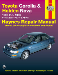 Toyota Corolla (93-96) & Holden Nova (94-97) Haynes Repair Manual