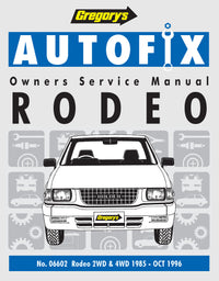 Holden Rodeo (85 - 96) Gregory's Repair Manual