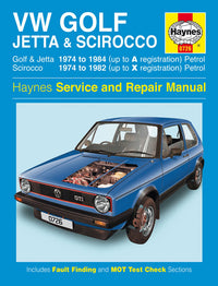 VW Golf, Jetta & Scirocco Mk 1 Petrol 1.5, 1.6 & 1.8 (74 - 84) Haynes Repair Manual