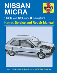 Nissan Micra (83 - Jan 93) Haynes Repair Manual