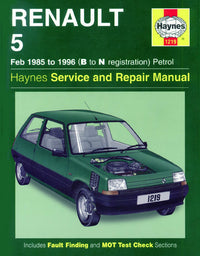 Renault 5 Petrol (Feb 85 - 96) Haynes Repair Manual