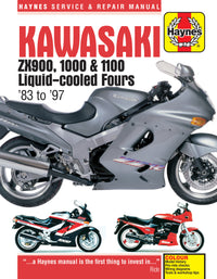 Kawasaki ZX900, 1000 & 1100 Liquid-cooled Fours (83 - 97) Haynes Repair Manual