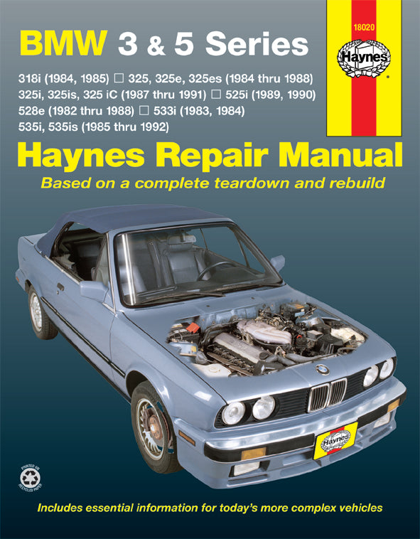 BMW 3 & 5 Series (1982-1992) Haynes Repair Manual (USA) – Haynes