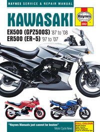 Kawasaki EX500 (GPZ500S) & ER500 (ER-5) (87 - 08) Haynes Repair Manual