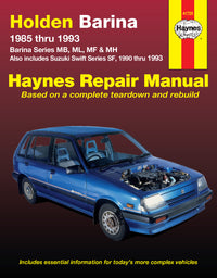 Holden Barina and Suzuki Swift (85-93) Haynes Repair Manual