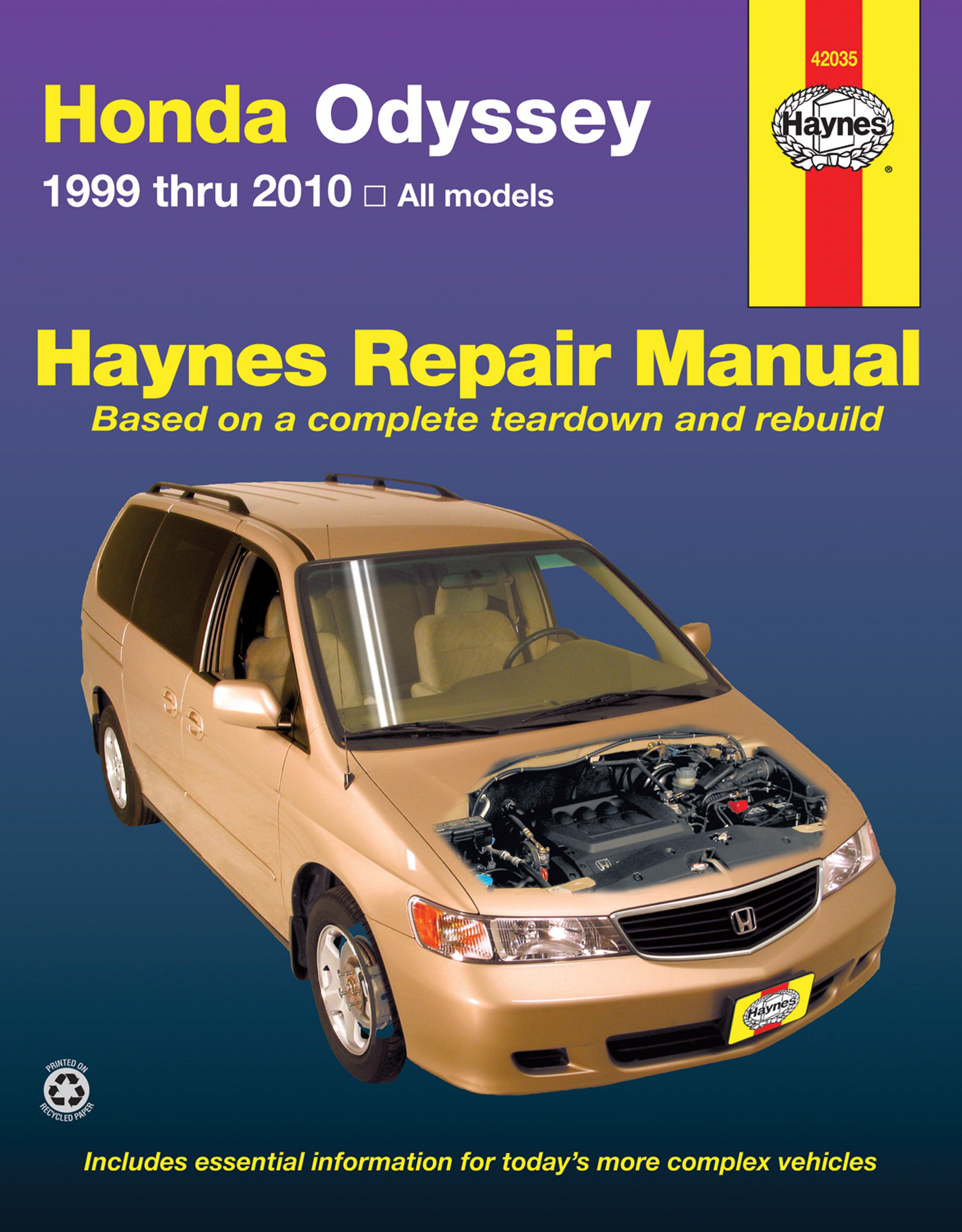 HONDA ODYSSEY サービスマニュアル 1999年 Honda Odyssey (99-10) Haynes Repair Manual (USA) – Haynes Manuals