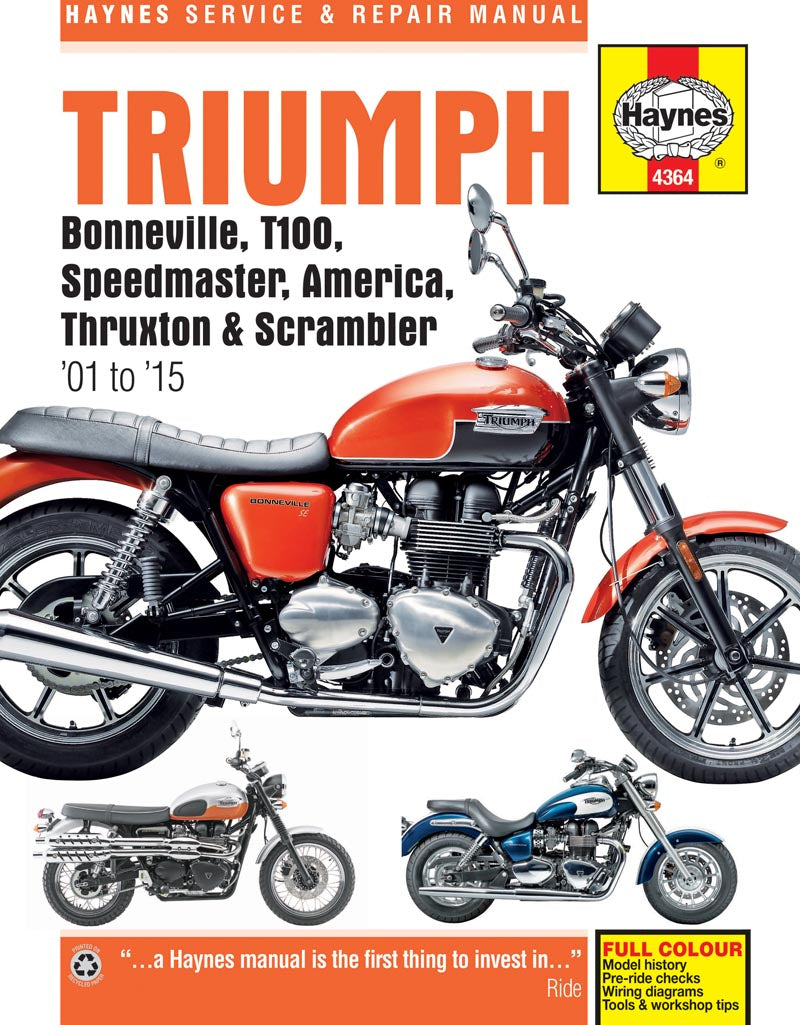 Triumph Bonneville (01 - 15) Haynes Repair Manual – Haynes Manuals