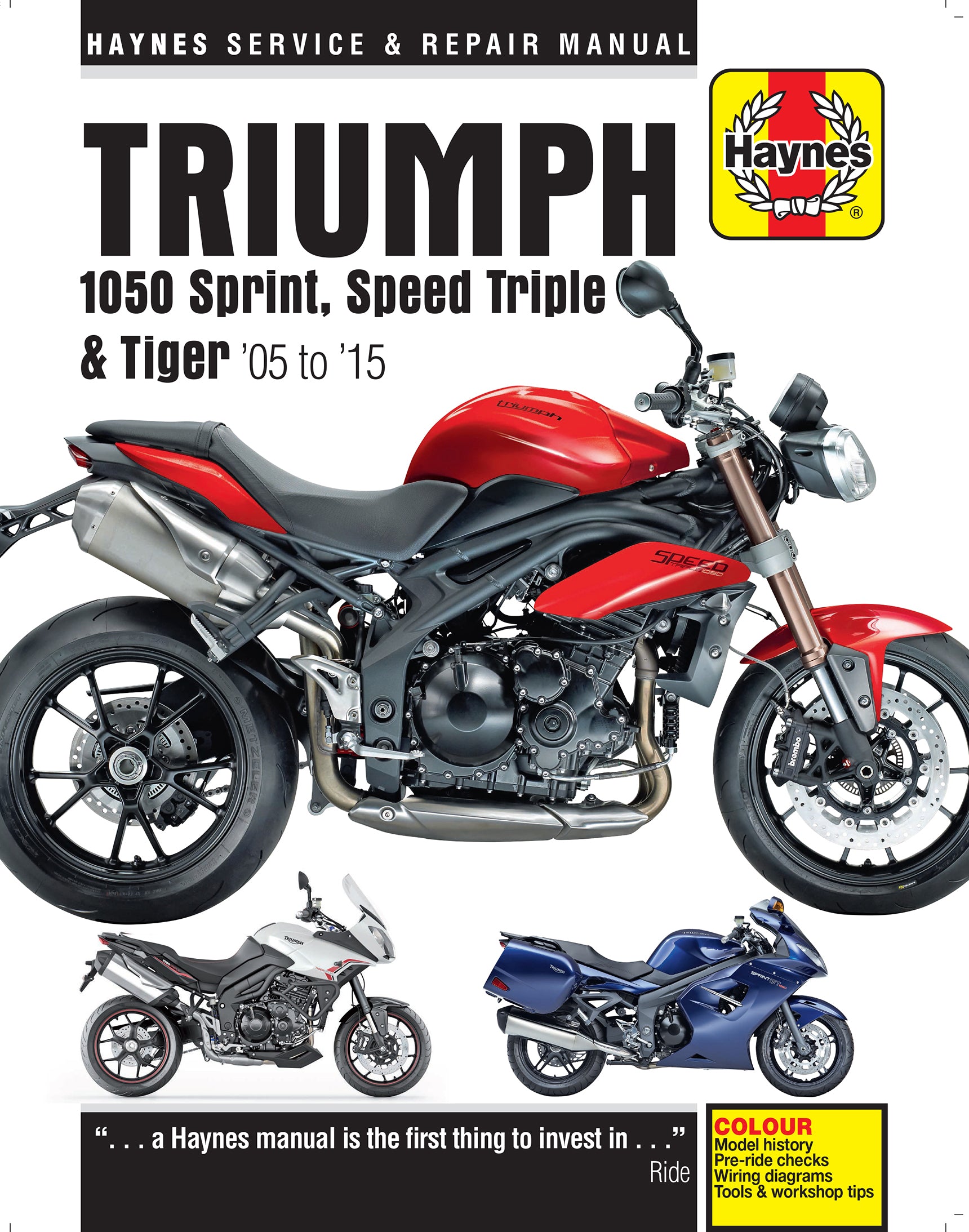 Triumph 1050 Sprint ST, Speed Triple & Tiger (05 - 15) Haynes