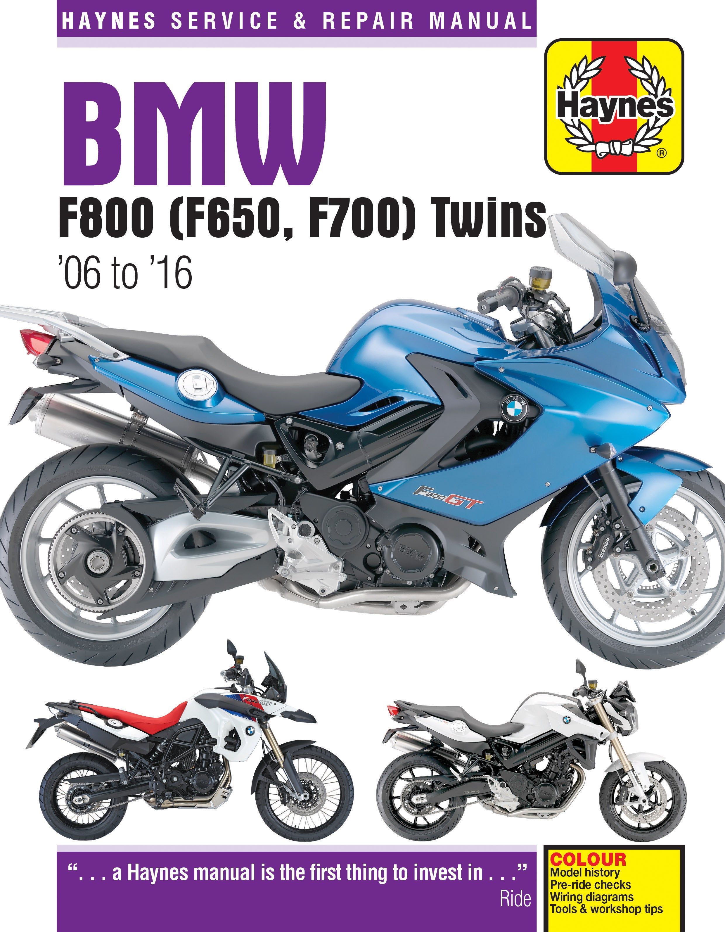 アクセサリー BMW Motorcycle Repair Manual BMW F650, F700 & F800 Twins (06-16) Haynes Repair Manual – Haynes