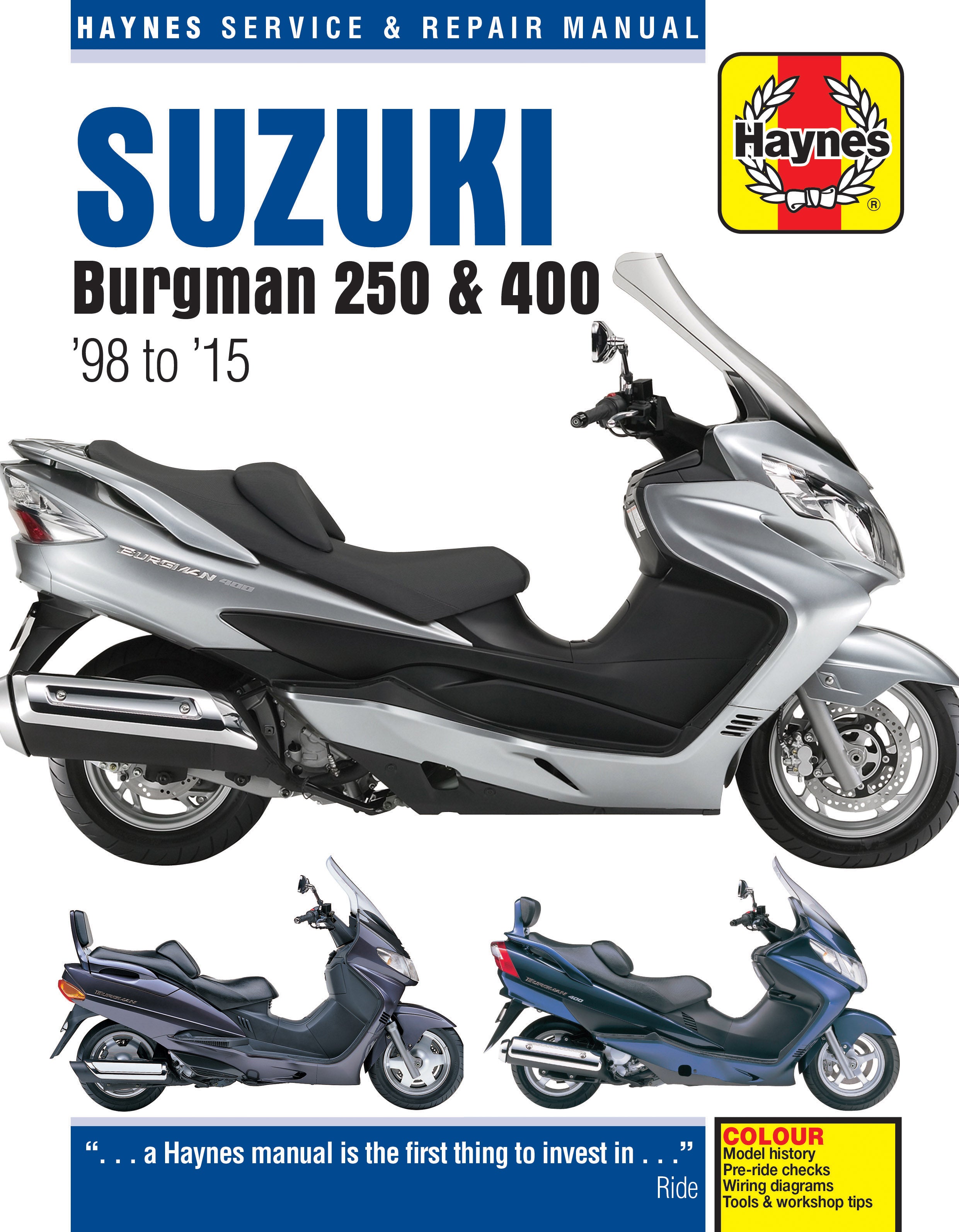 Suzuki Burgman 250 & 400 (98 - 15) Haynes Repair Manual – Haynes