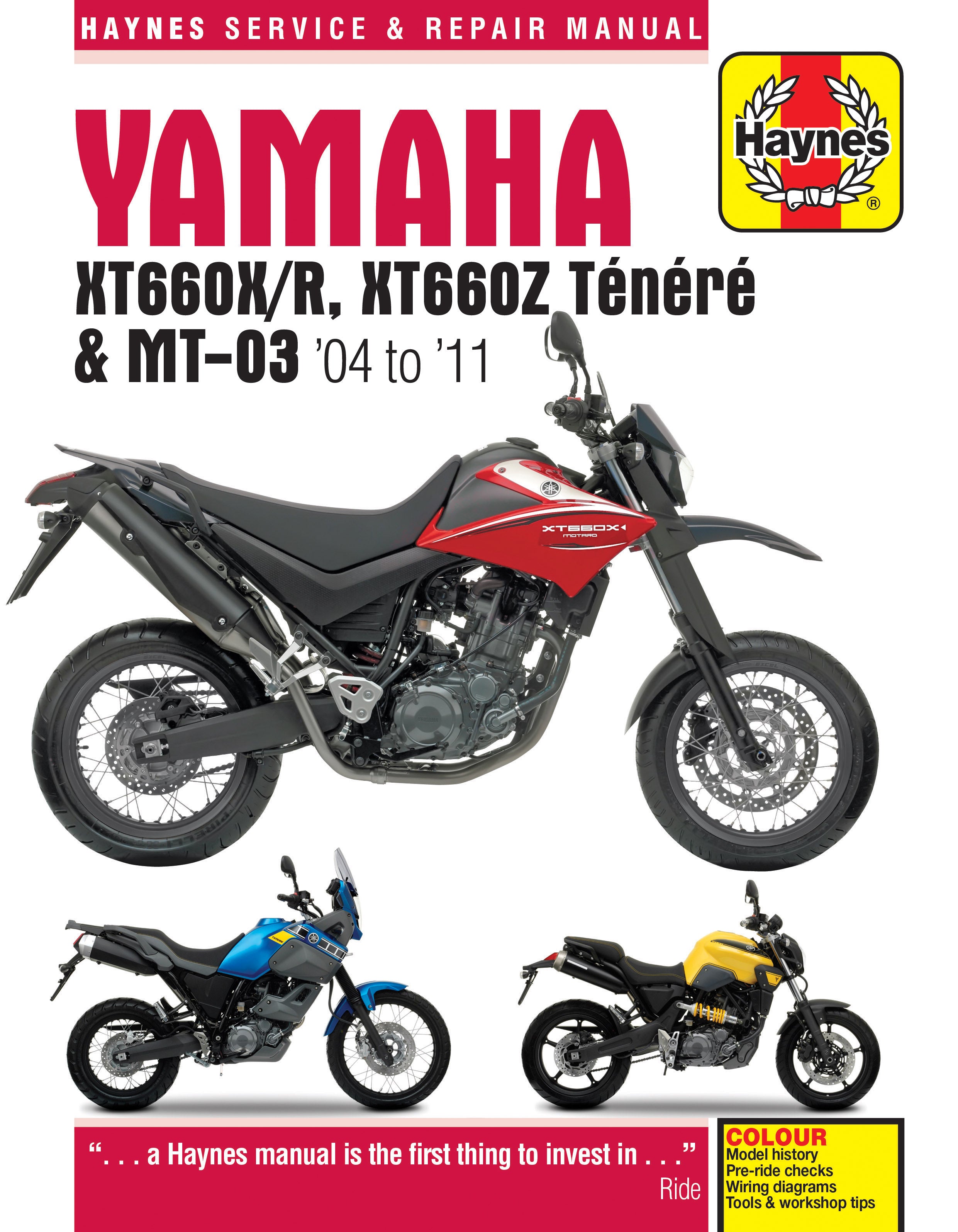 Yamaha XT660 MT-03 (04 11) Haynes Repair Manual – Haynes