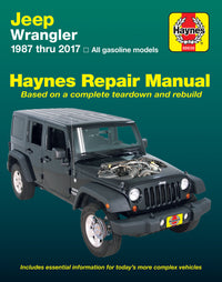 Jeep Wrangler 4-cyl & 6-cyl, 2WD & 4WD (1987-2017) Haynes Repair Manual