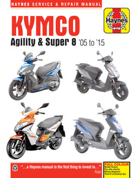 Kymco Agility (05-15) and Super 8 (07-15) Scooters Haynes Repair Manual