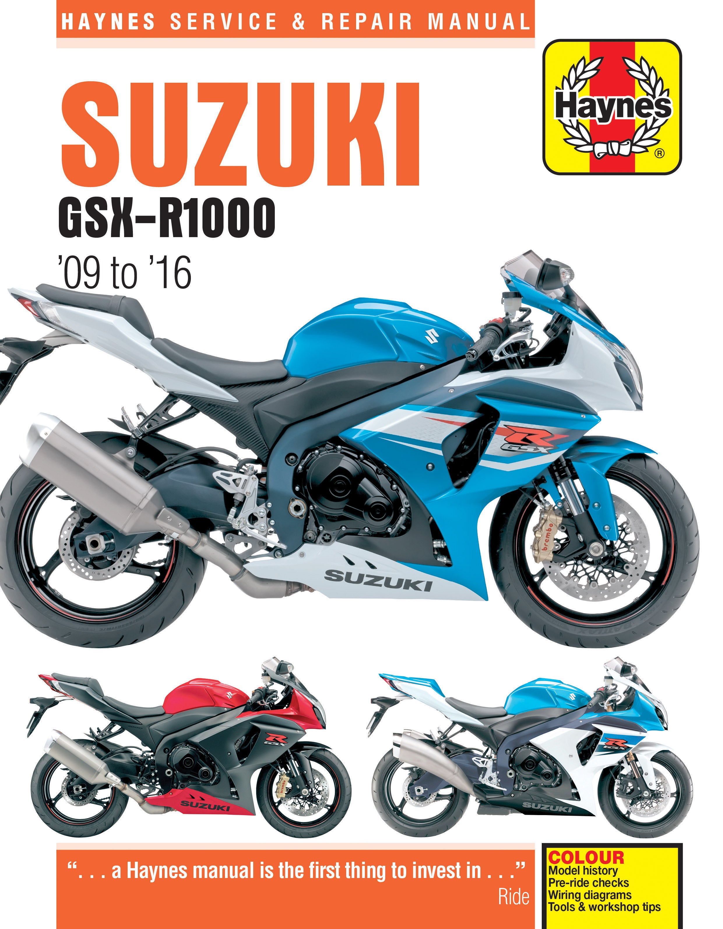 Suzuki GSX-R1000 (09 - 16) Haynes Repair Manual – Haynes Manuals