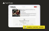 Autofix product sample content for fault finder