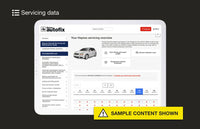 Autofix product sample content for servicing data