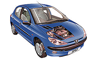 Air filter change Peugeot 206 1998 - 2001