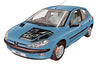 Coolant replacement Peugeot 206 2002 - 2009