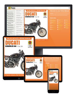 Haynes manual for Ducati 803 Scrambler