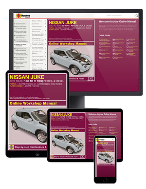 13 videos FREE with every online Mk1 Nissan Juke Workshop Manual!