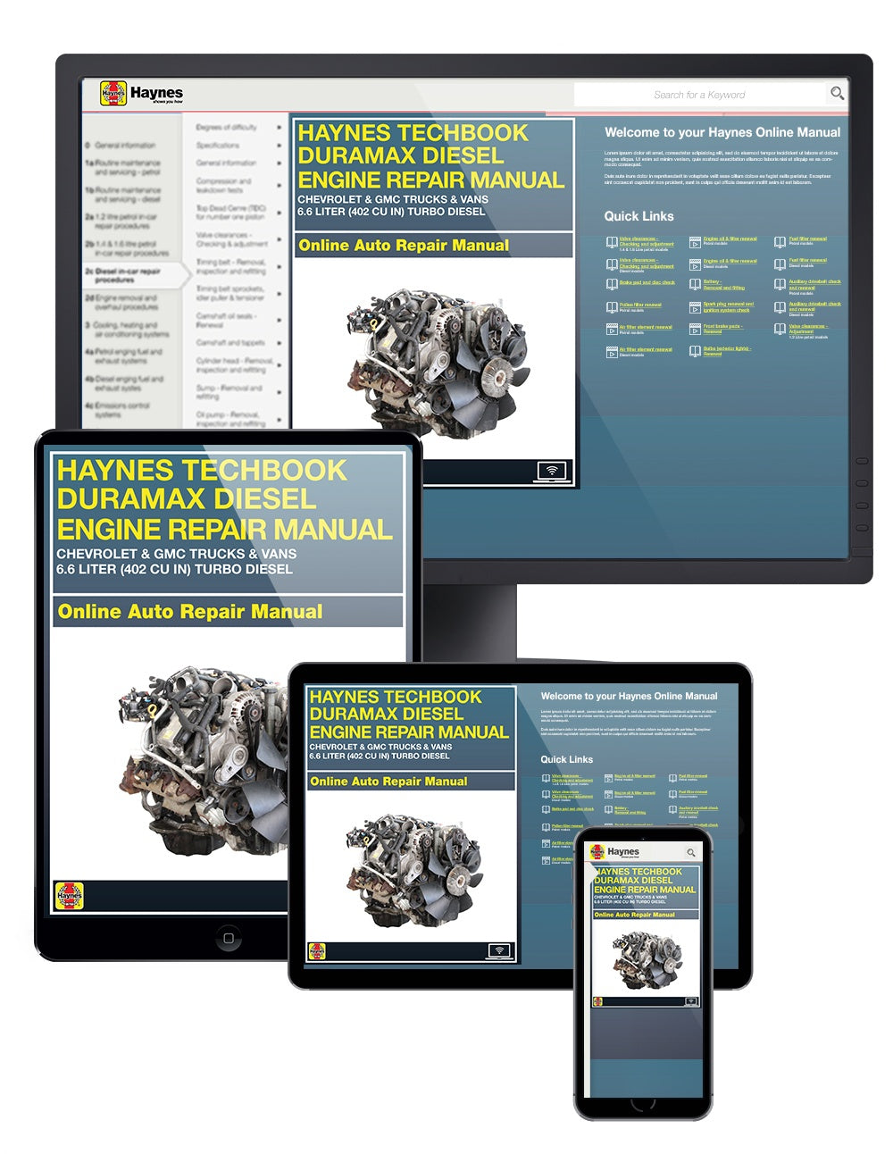 Duramax Diesel Engine for Chevrolet & GMC Trucks and Vans (01-12) Haynes Online Techbook