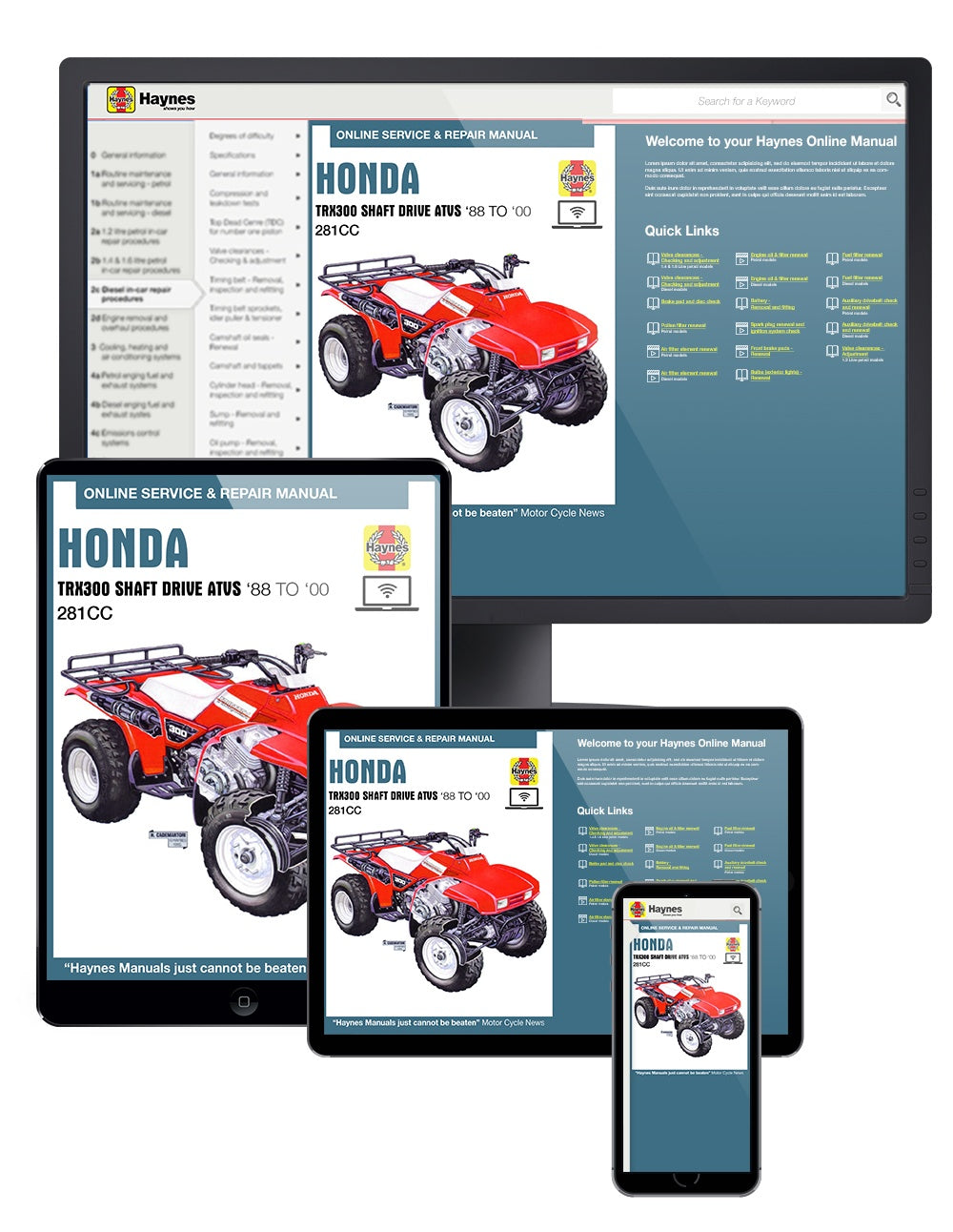 Honda TRX300 Shaft Drive ATVs (88 - 00) Haynes Repair Manual