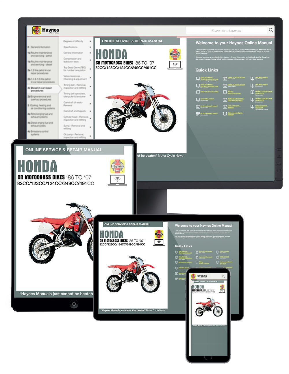Honda CR Motocross Bikes (86 - 07) Haynes Repair Manual
