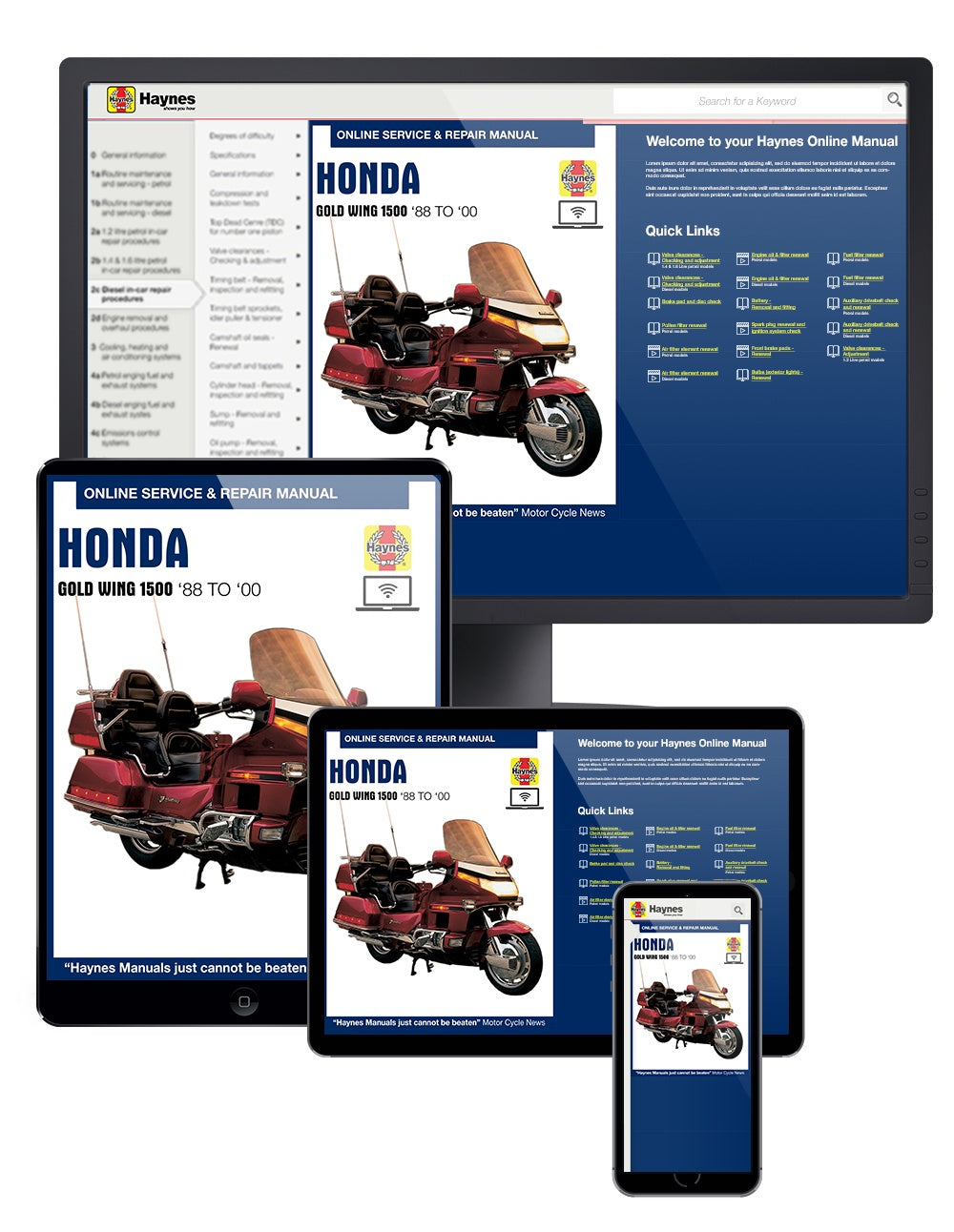 Honda Gold Wing 1500 (88 - 00) Haynes Repair Manual