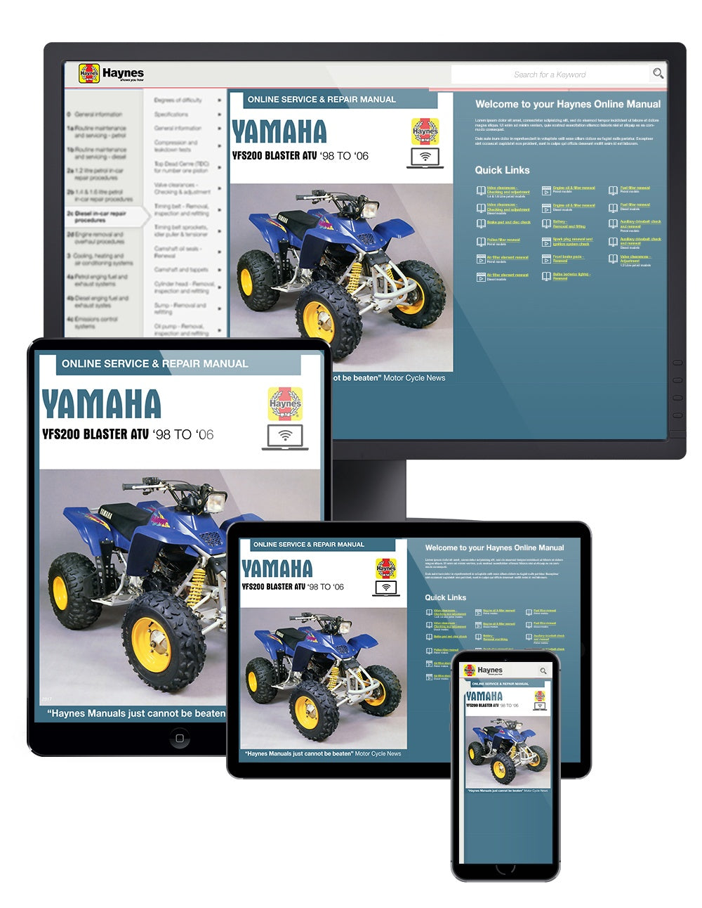 Yamaha YFS200 Blaster ATV (88 - 06) Haynes Repair Manual