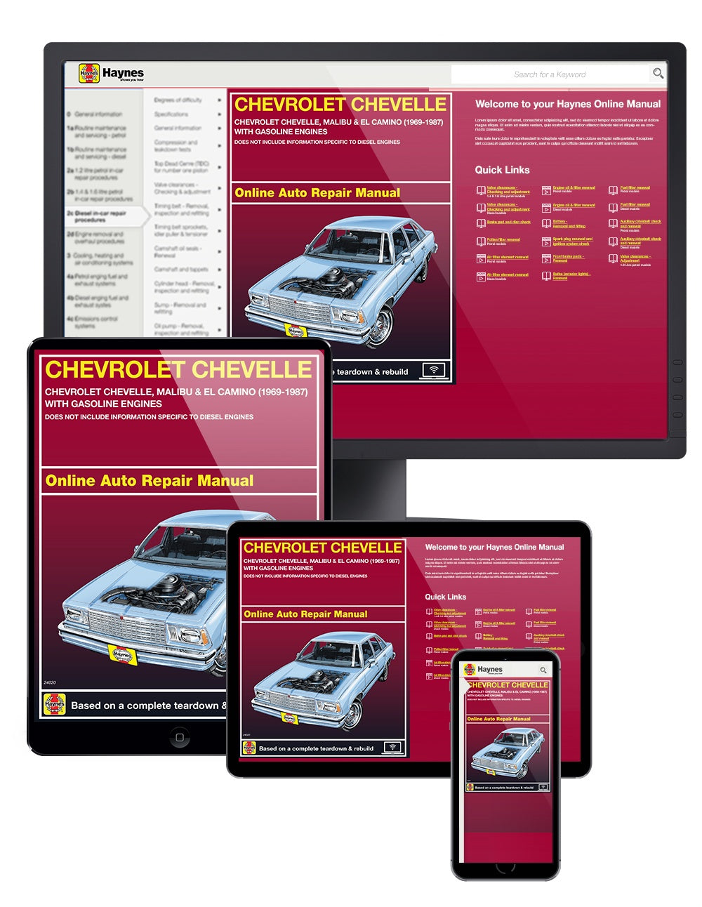 Chevrolet Chevelle, Malibu & El Camino (1969-1987) Haynes Repair Manual (USA)