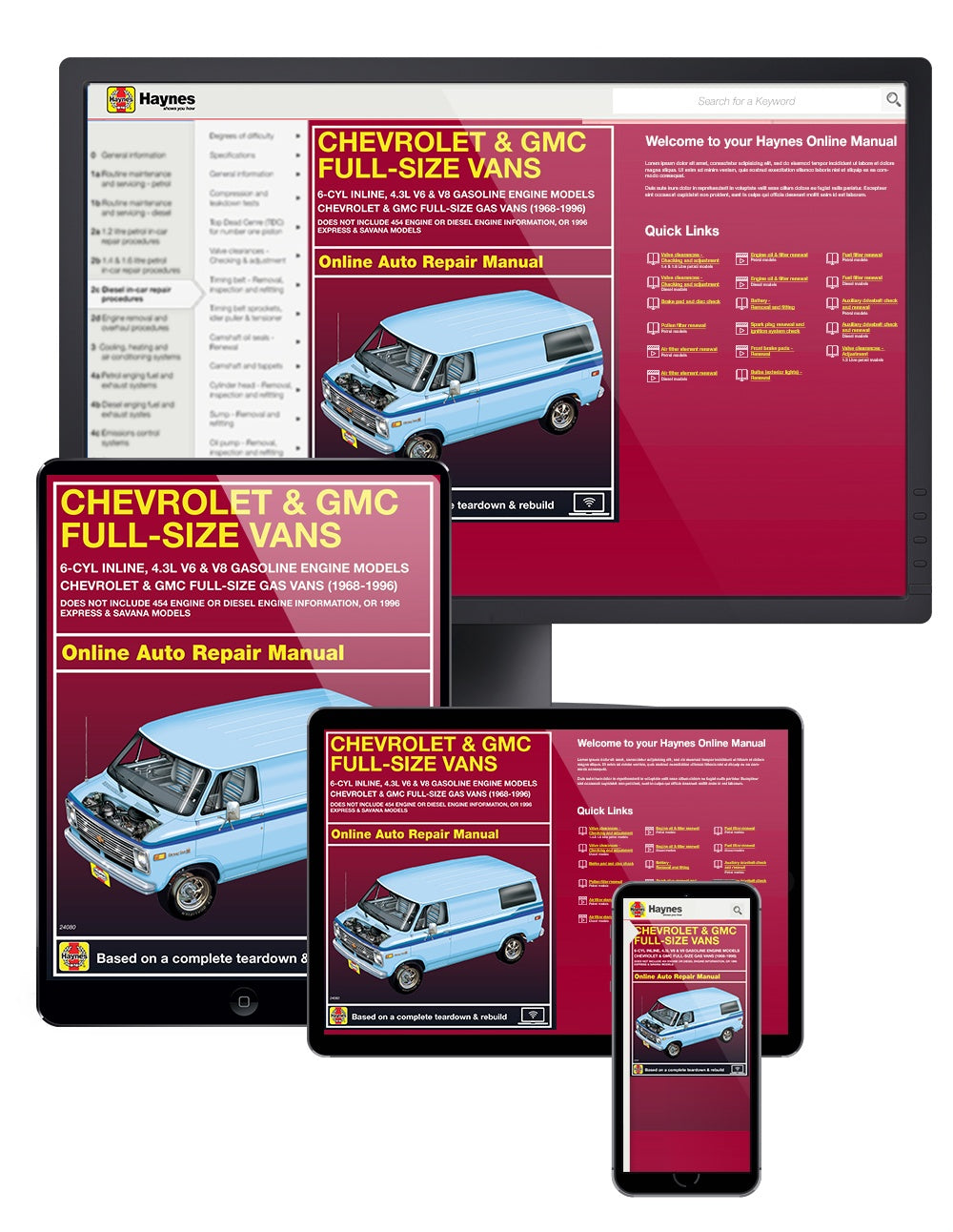 Chevrolet & GMC full-size petrol vans (1968-1996) Haynes Repair Manual (USA)