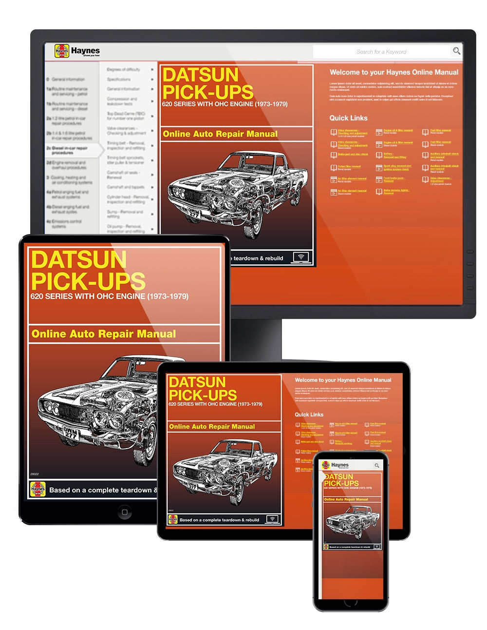 Datsun Pick-ups 620 Series with OHC engine (73-79) Haynes Online Manual