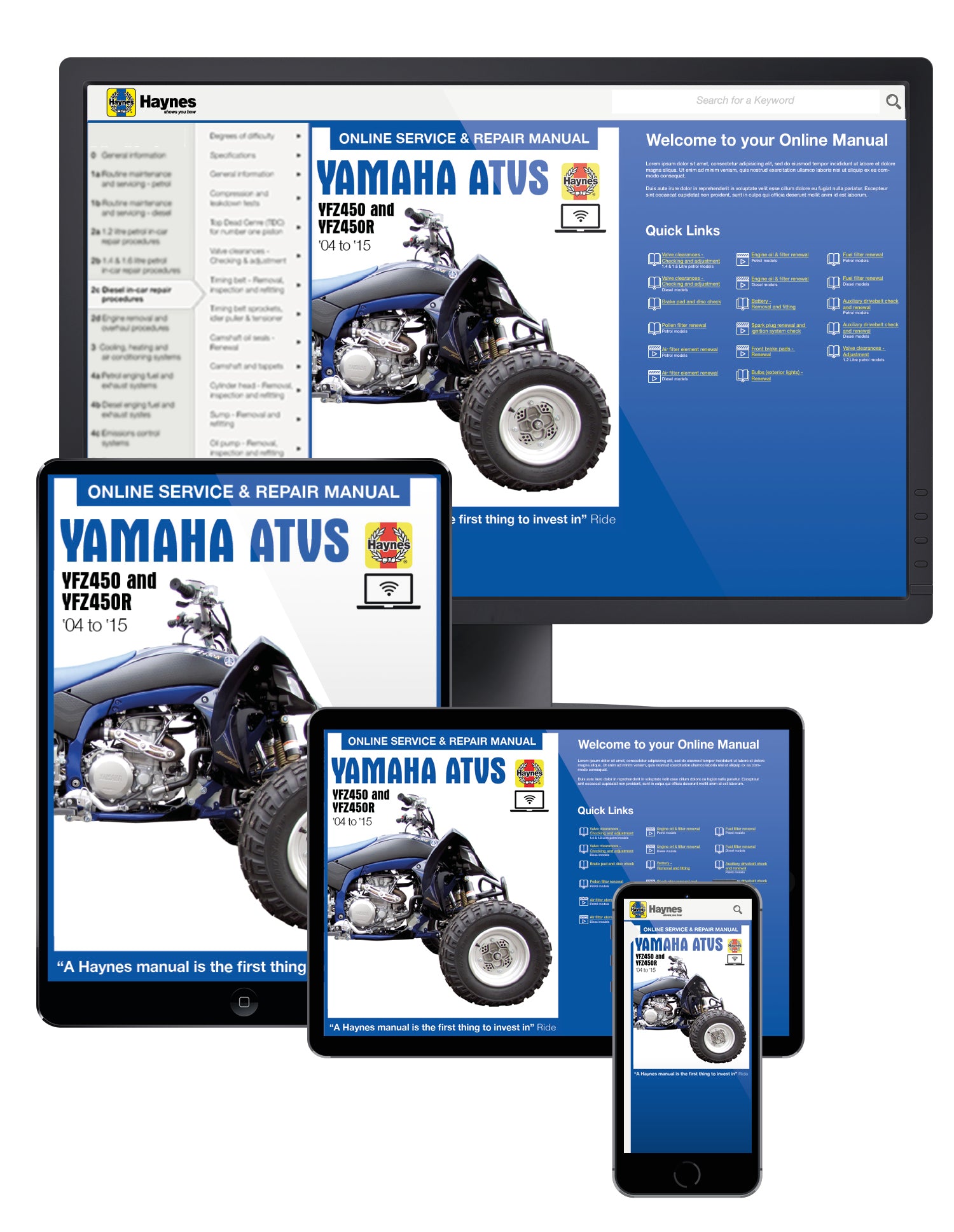 Yamaha YFZ450 & YFZ450R ATVs (04-17) Haynes Repair Manual