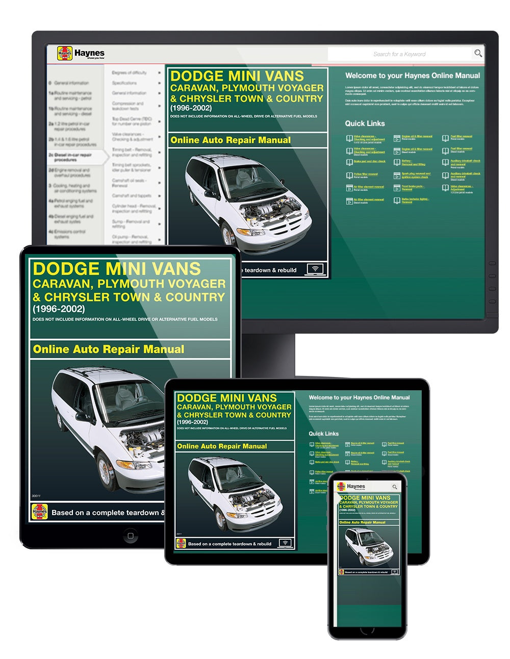 Dodge Caravan/Grand Caravan, Chrysler Grand Voyager 1996-2002 Haynes Online Manual