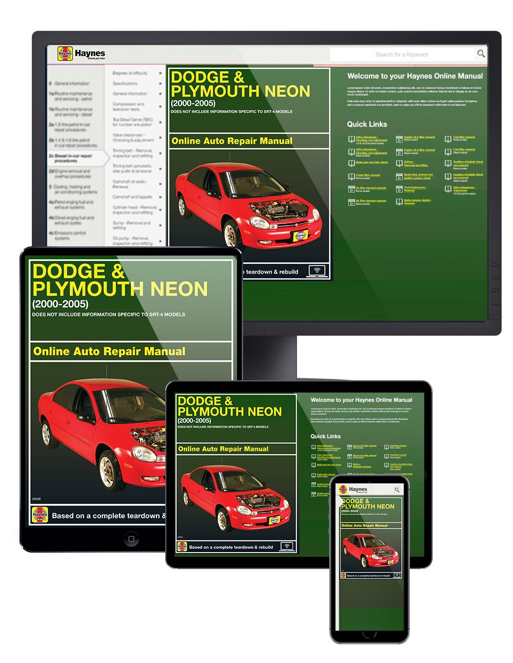 Dodge & Plymouth Neon (2000-2005) Haynes Repair Manual (USA)