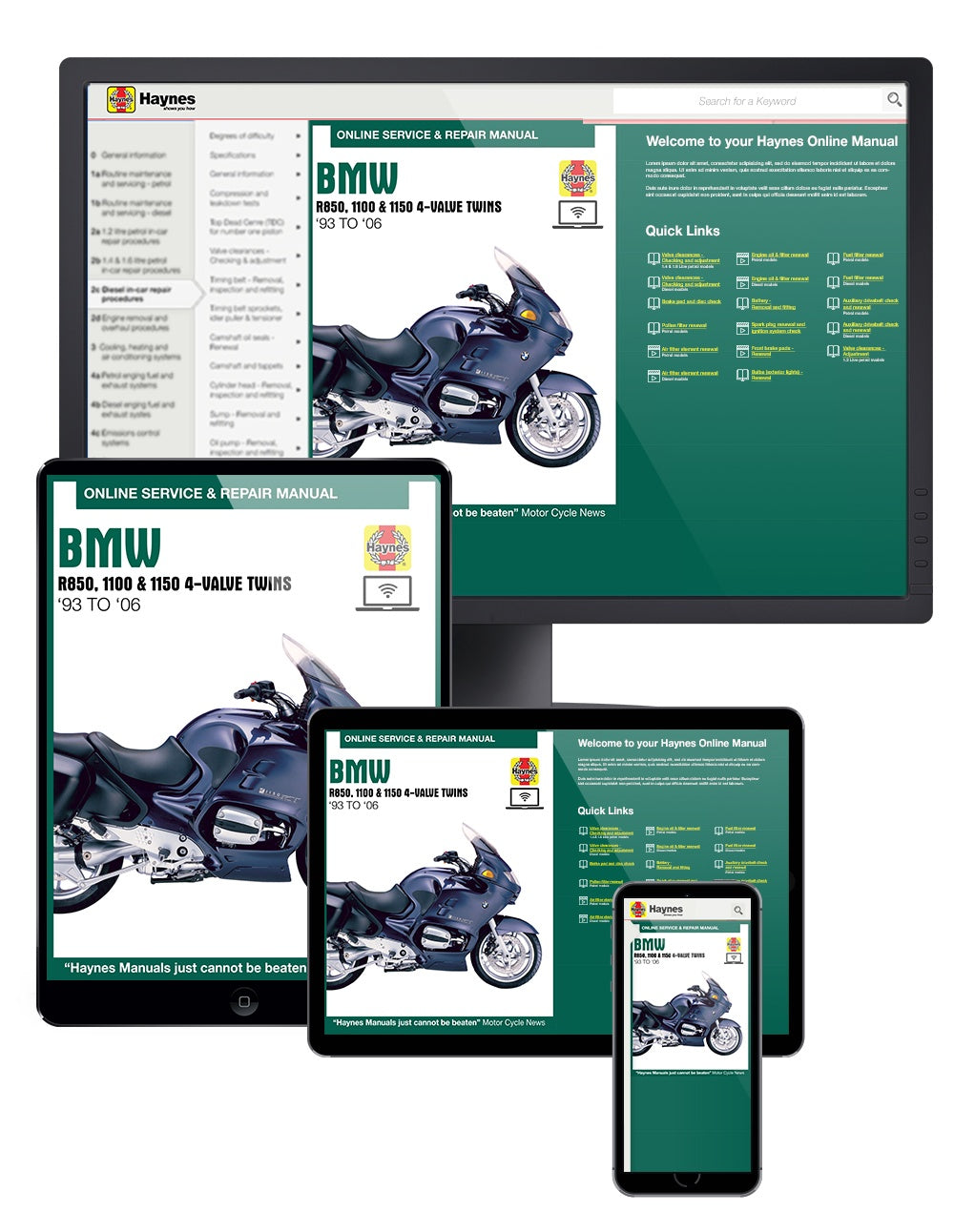 BMW R850, 1100 & 1150 4-valve Twins (93 - 06) Haynes Repair