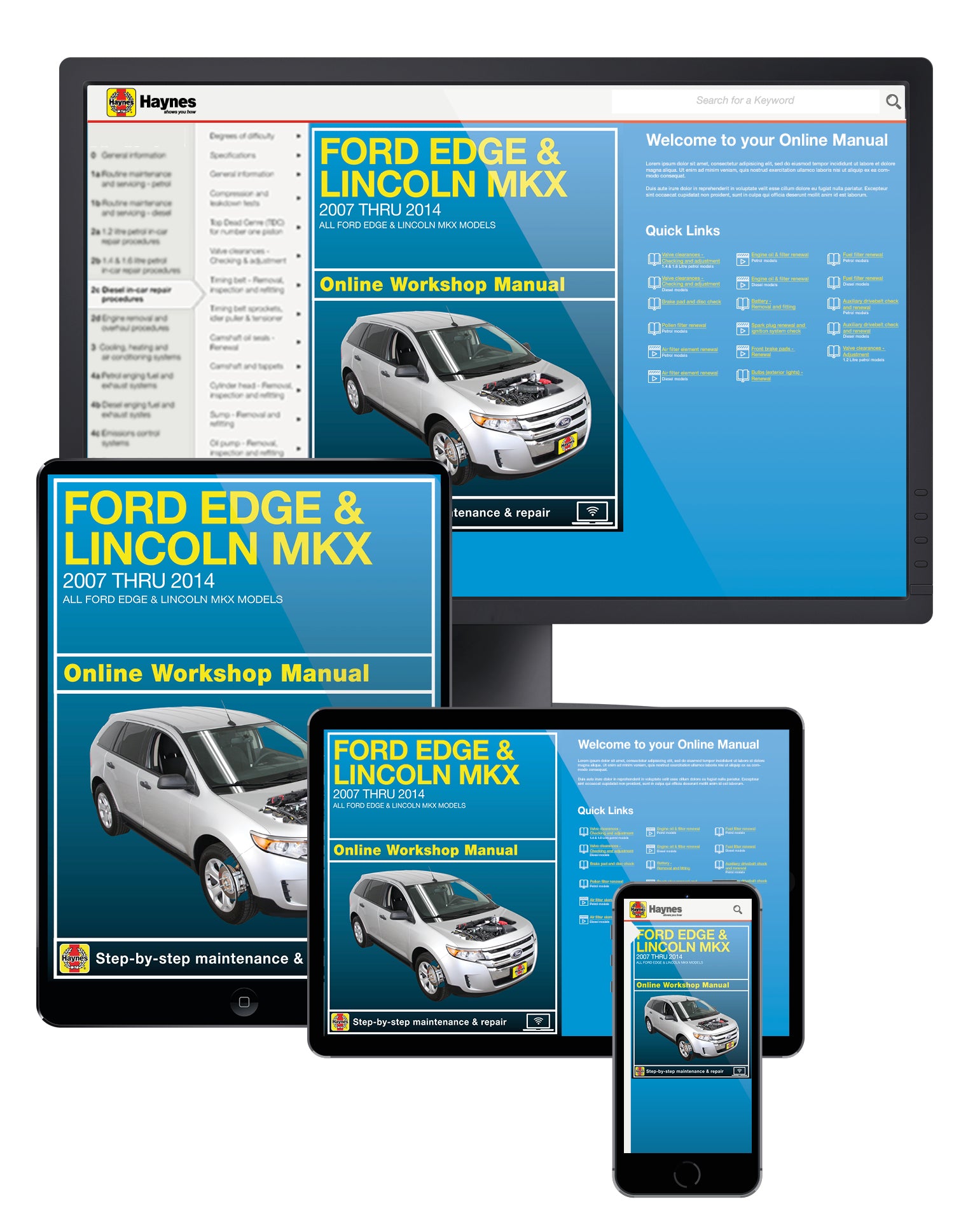 Ford Edge and Lincoln MKX 2007-2014 Haynes Online Manual