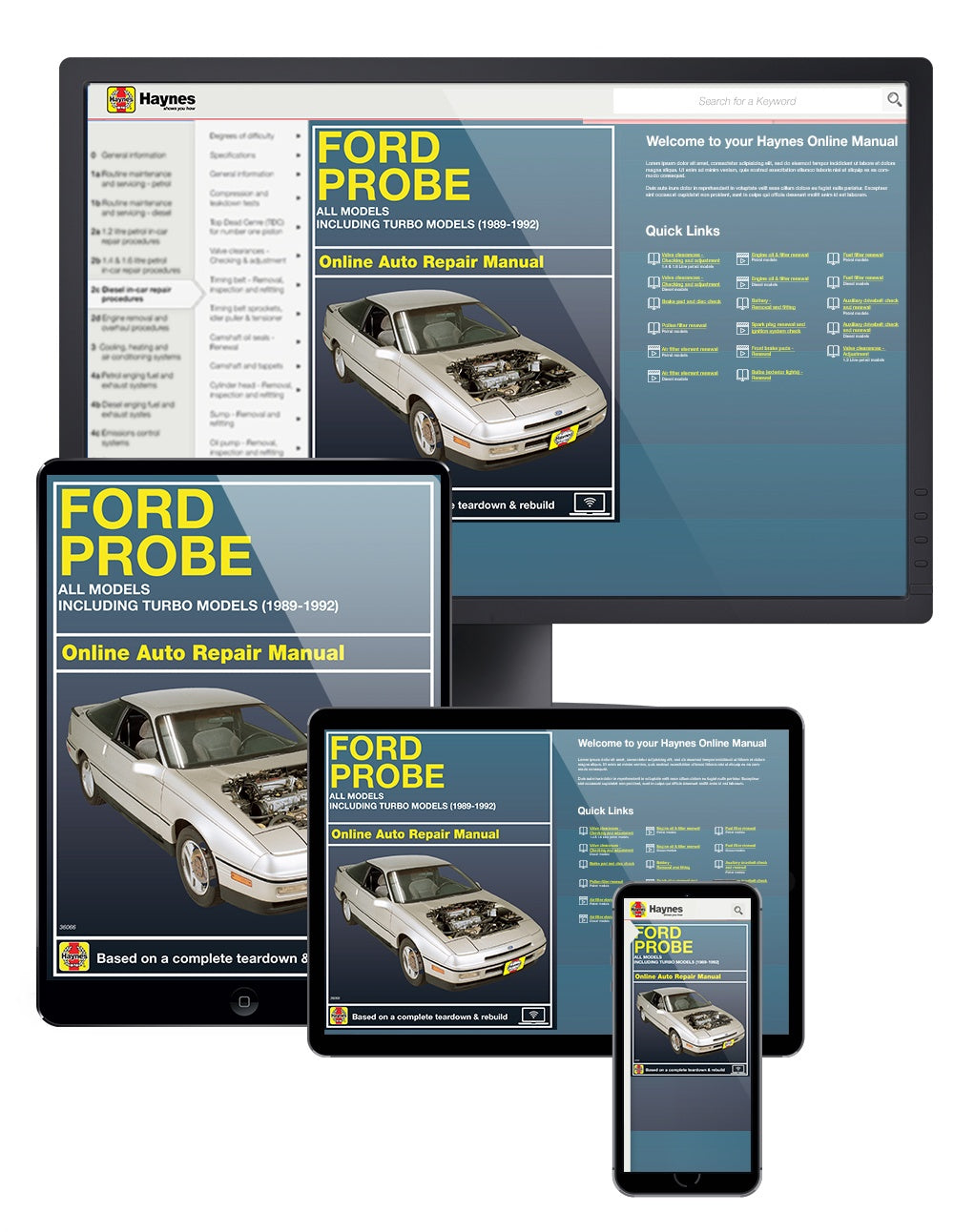 Ford Probe inc. turbo (1989-1992) Haynes Repair Manual (USA)