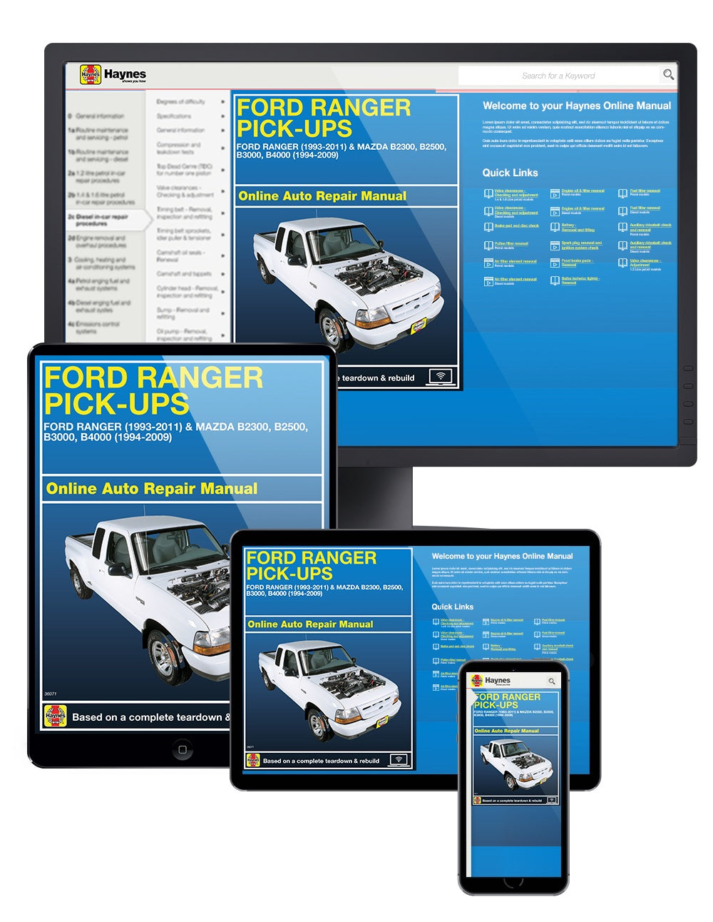 Ford Ranger (1993-2011) & Mazda B2300/B2500/B3000/B4000 (1994-2009) Haynes Repair Manual (USA)