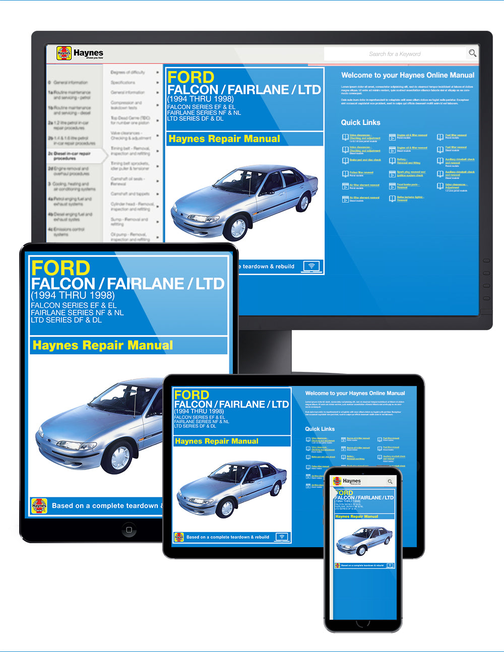 Ford Falcon, Fairlane and LTD (94-98) Haynes Repair Manual