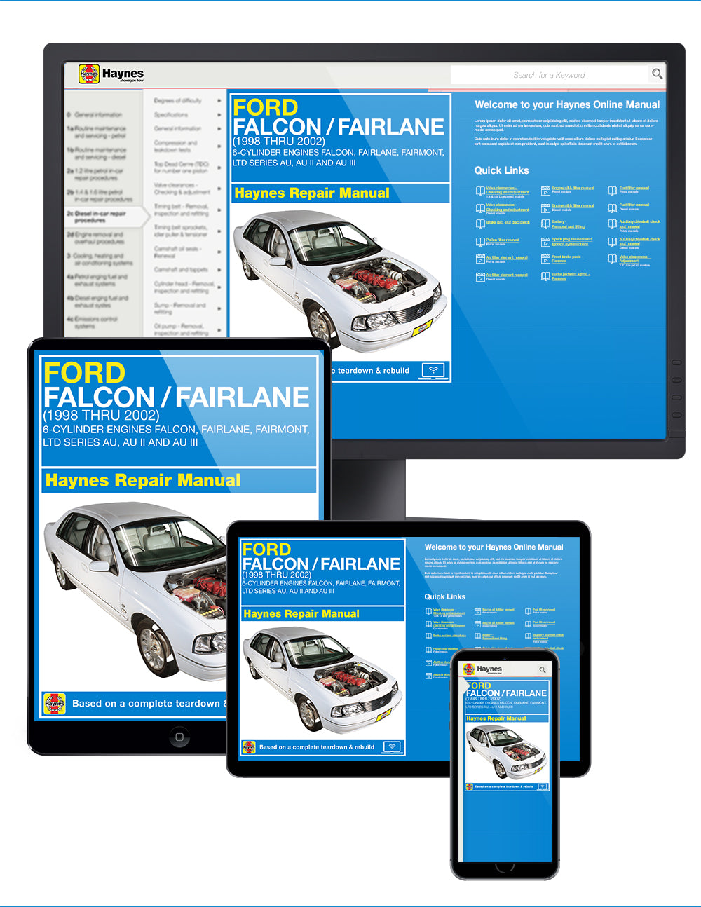 Ford Falcon (98-02), Fairlane (98-02) & LTD (98-02) Haynes Repair Manual