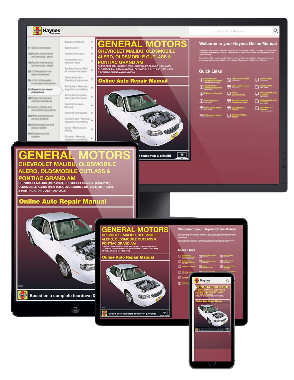 General Motors covering Chevrolet Malibu (97-03), Oldsmobile Alero (99-03), Oldsmobile Cutlass (97-00), & Pontiac Grand Am (99-03) Haynes Repair Manual (USA)