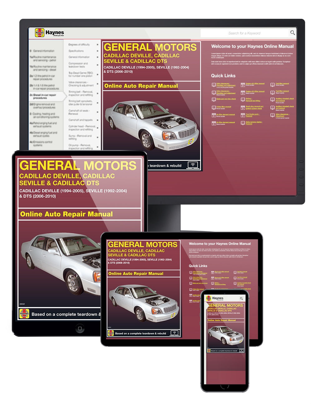 Cadillac DeVille (94-05), Seville (92-04), & DTS (06-10) Haynes Repair Manual (USA)