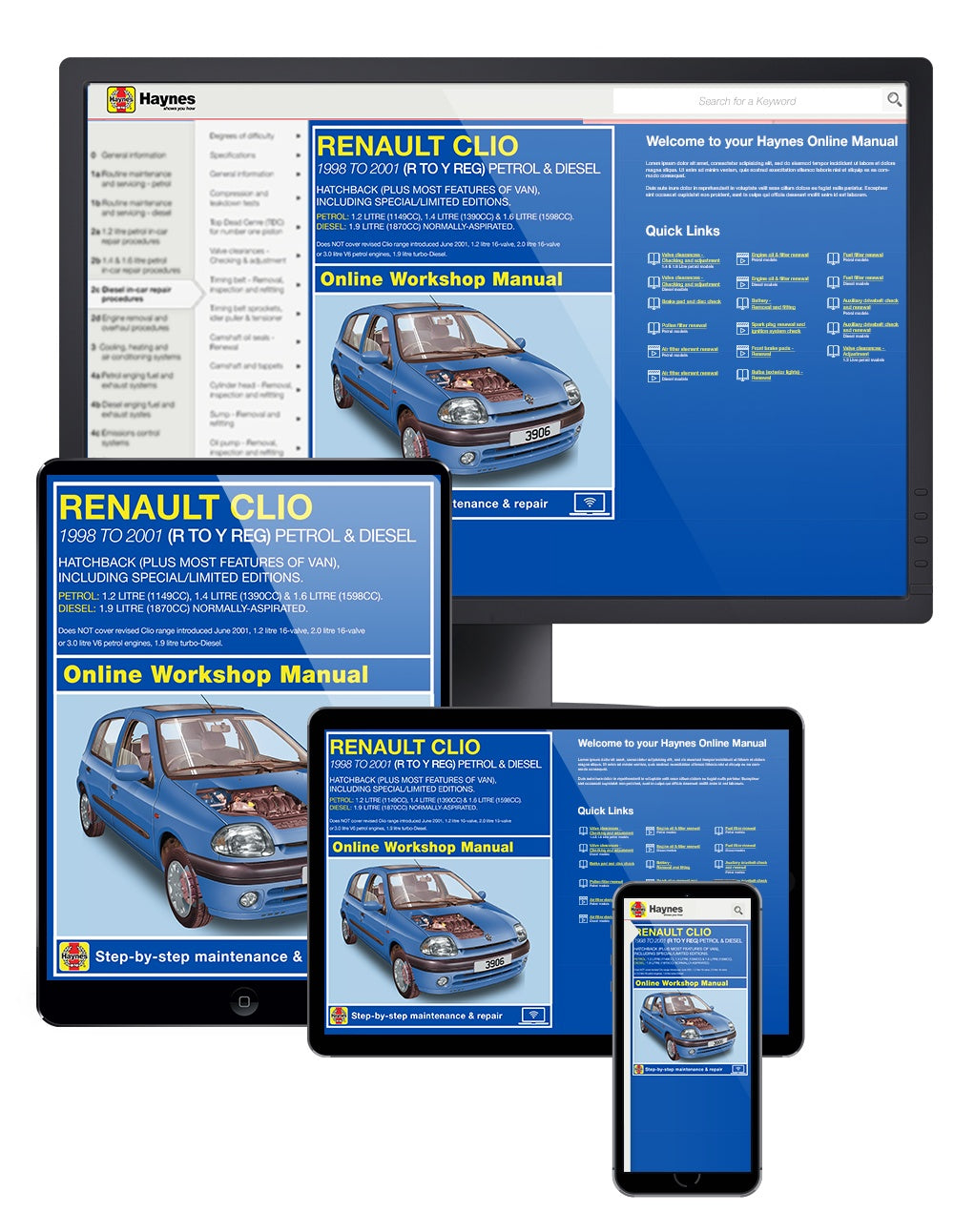 Renault Clio Petrol & Diesel (May 98 - May 01) Haynes Repair Manual