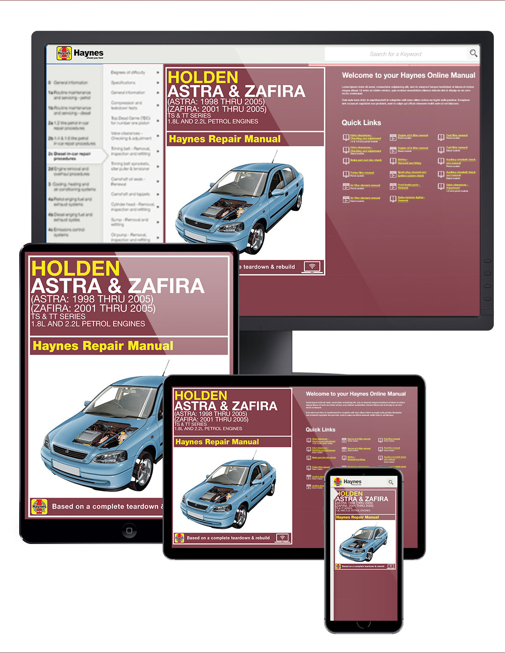 Holden Astra (98-05) and Zafira (01-05) Haynes Repair Manual