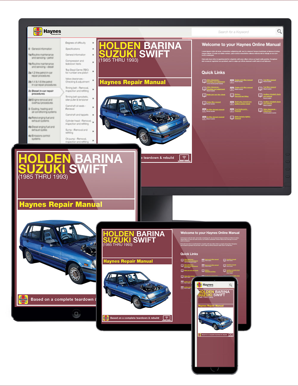 Holden Barina and Suzuki Swift (85-93) Haynes Repair Manual