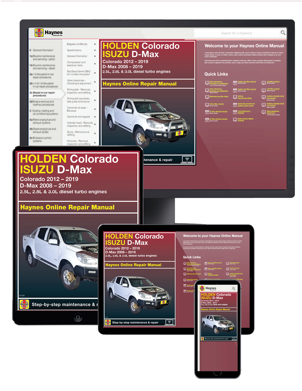 Holden Colorado 2012-2019/Isuzu D-Max 2008-2019 Haynes Repair Manual