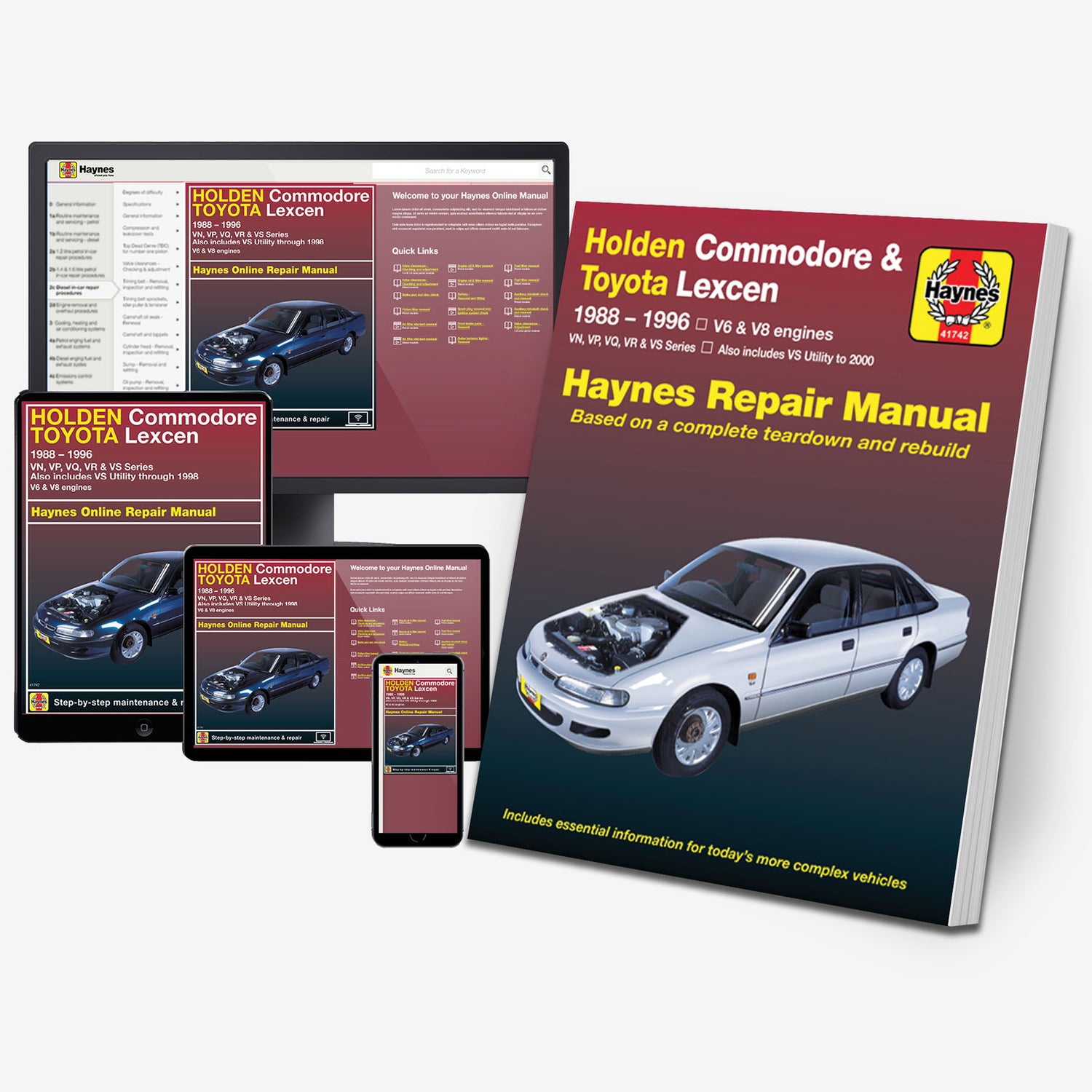 Holden Commodore (88-96) and Toyota Lexcen (89-97) Haynes Repair Manual