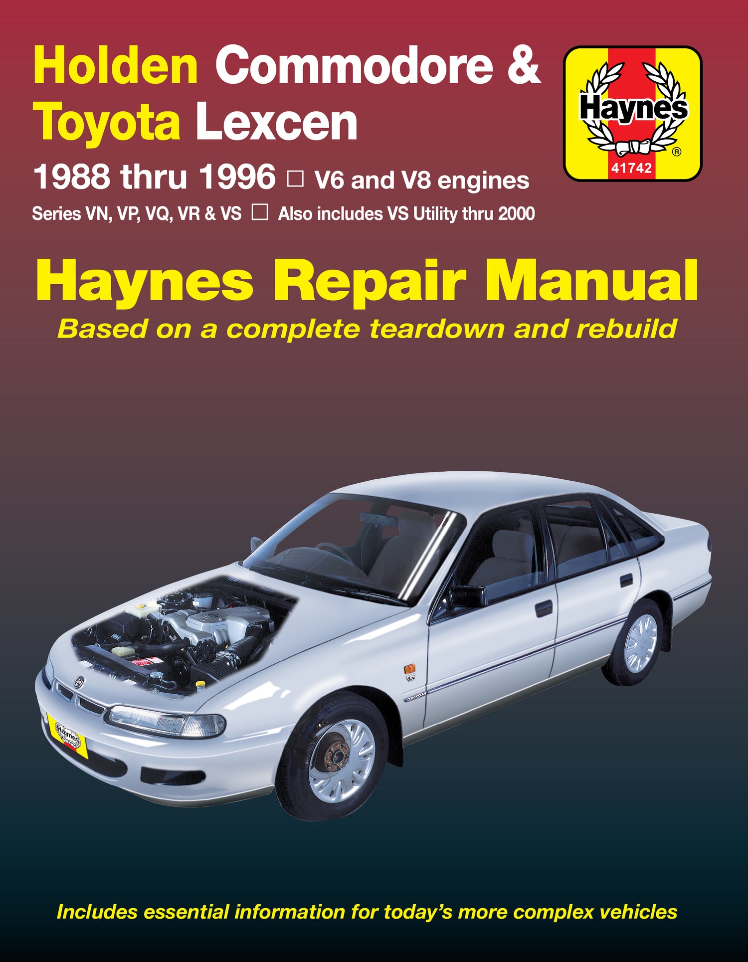 Holden Commodore (88-96) and Toyota Lexcen (89-97) Haynes Repair Manual